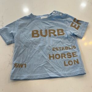 Burberry Kids Light Blue Graphic Tee